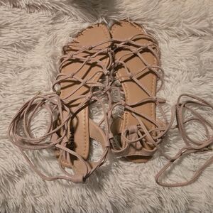 Just Fab Gladiator tie sandals